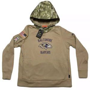 Nike NFL Baltimore Ravens Salute to Service Women's Size Large Hoodie Camo